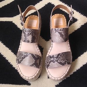 Dolce Vita Snakeskin platform sandals